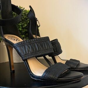 Vince Camuto Black Textured Heels